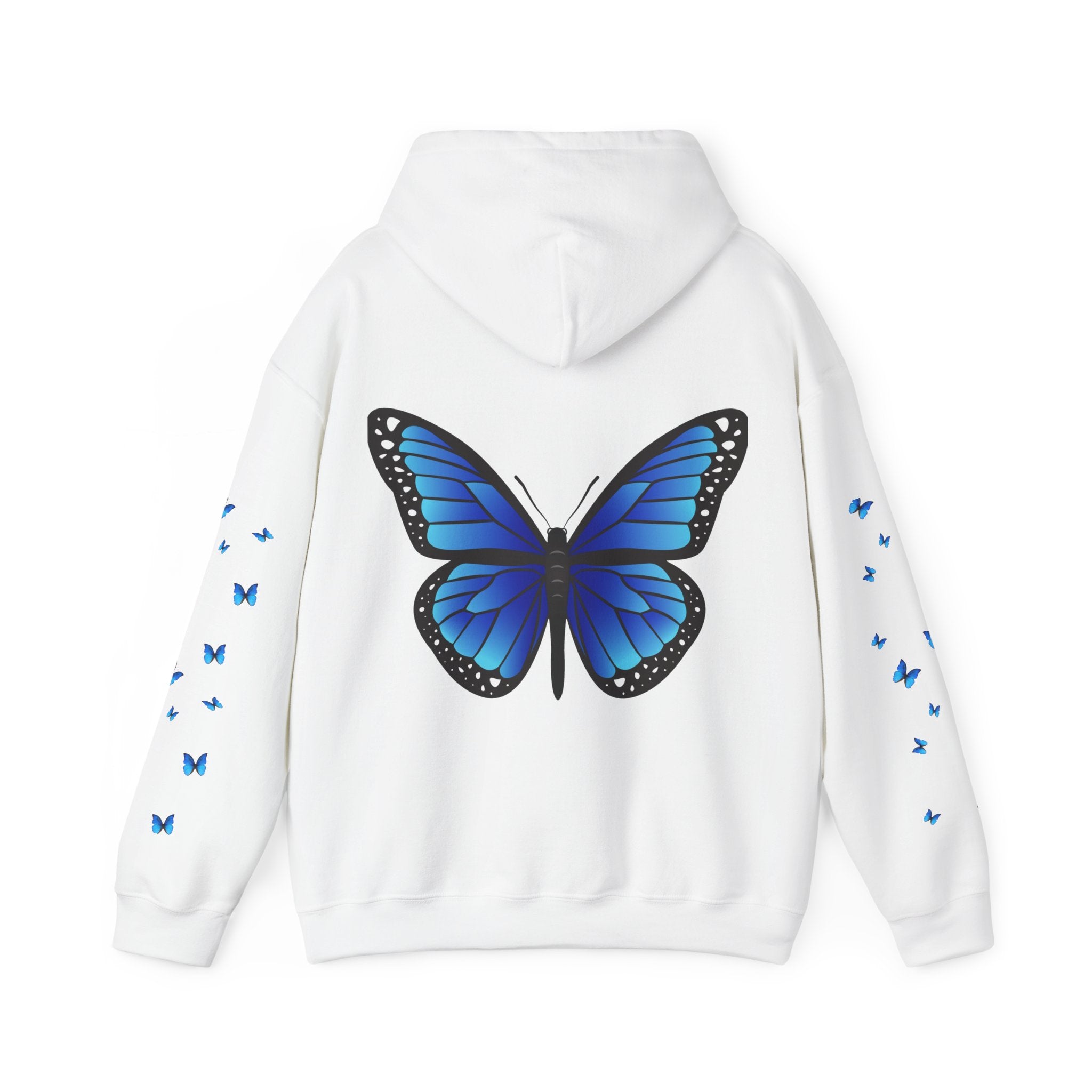 Blue Butterfly Hoodie – Blue Butterflies Graphic Sweatshirt