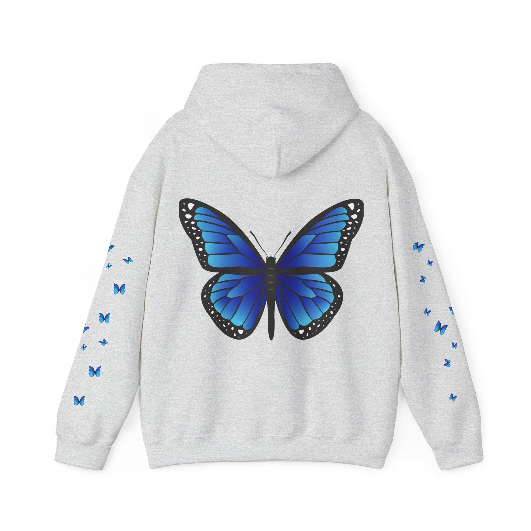 Blue Butterfly Hoodie – Blue Butterflies Graphic Sweatshirt