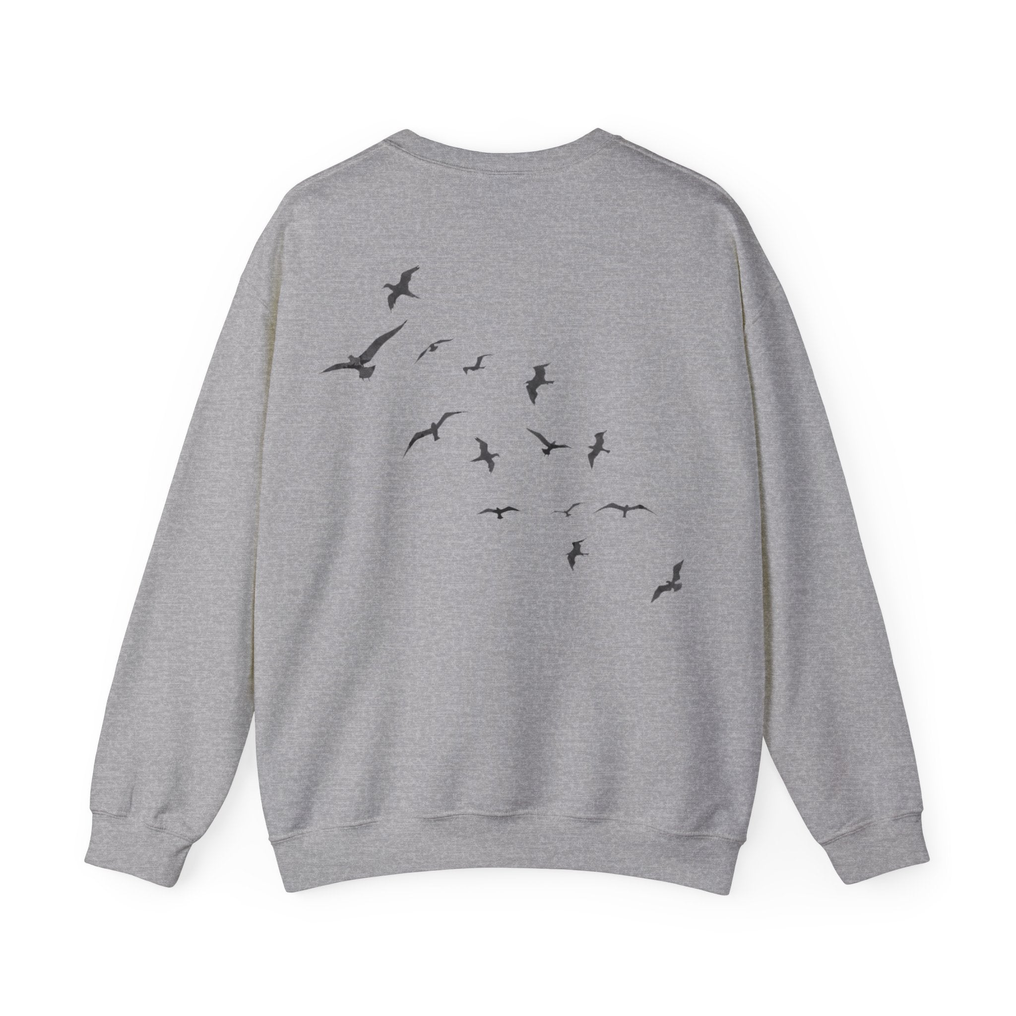 Birds Back-Print Crewneck Sweatshirt