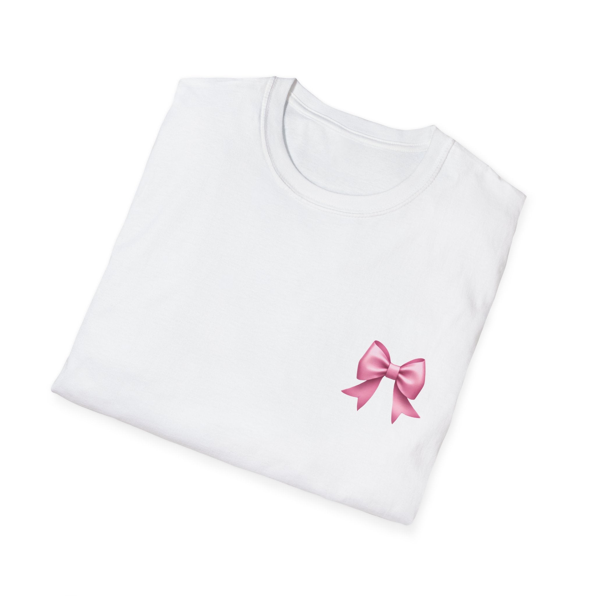 Pink Bow T-Shirt — Cute Feminine Graphic Tee