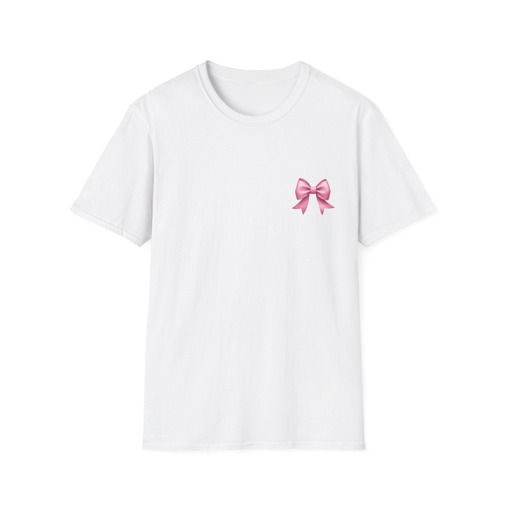 Pink Bow T-Shirt — Cute Feminine Graphic Tee