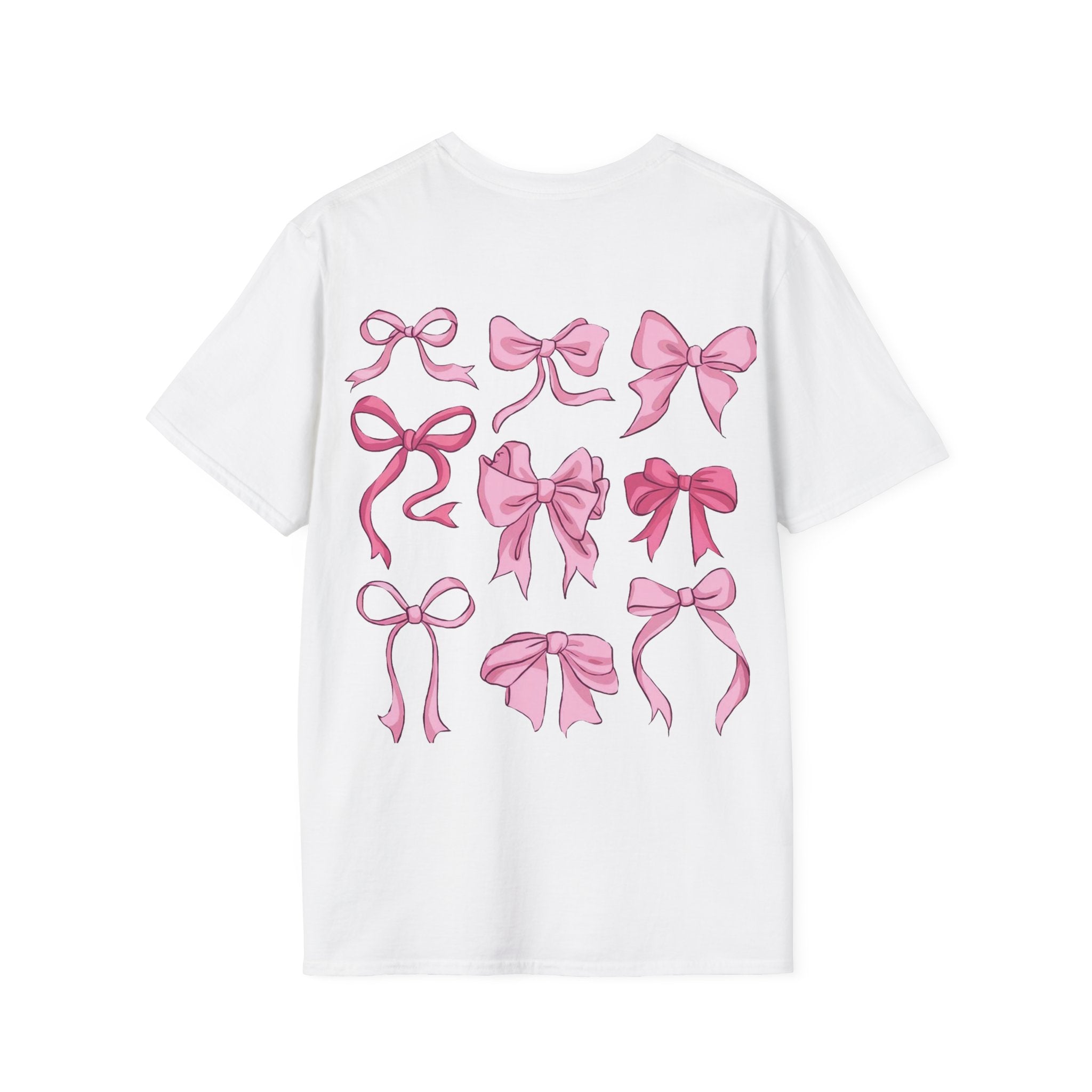 Pink Bow T-Shirt — Cute Feminine Graphic Tee