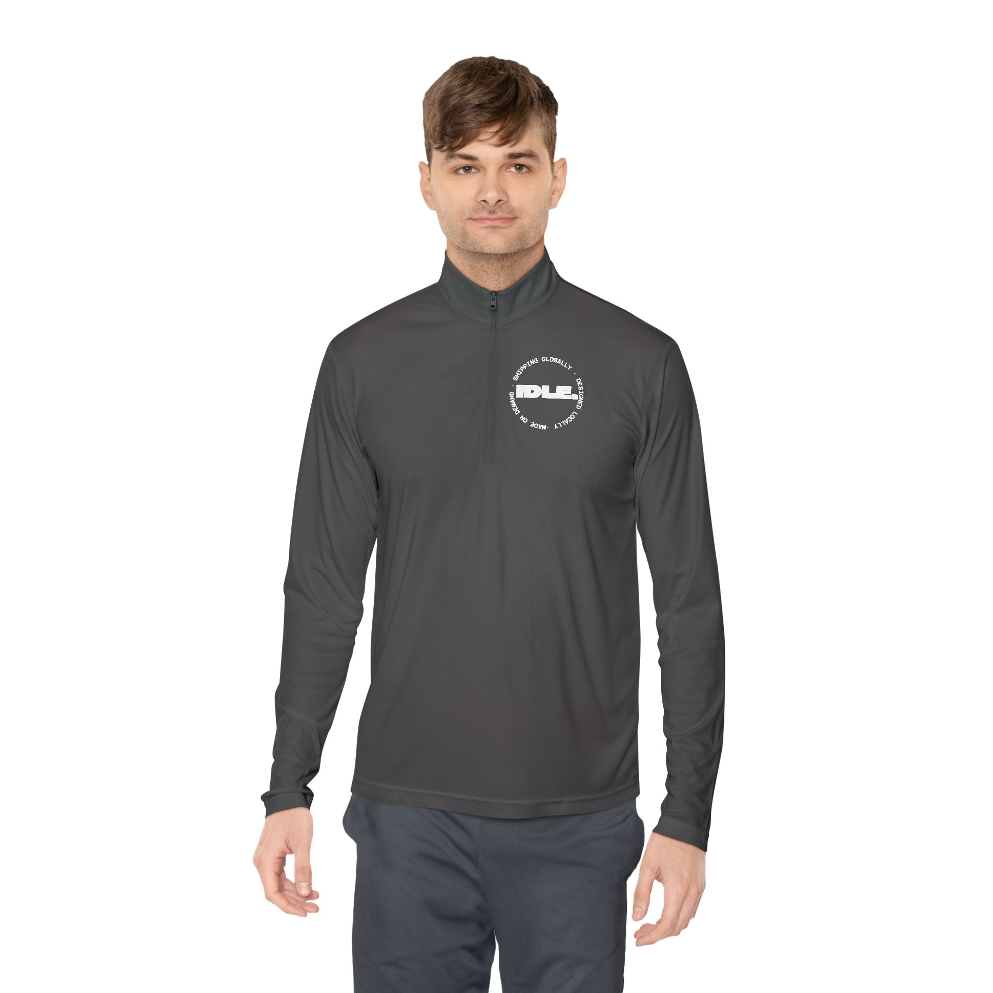 Idle Brand Quarter-Zip Pullover — Mens Sports Pullover