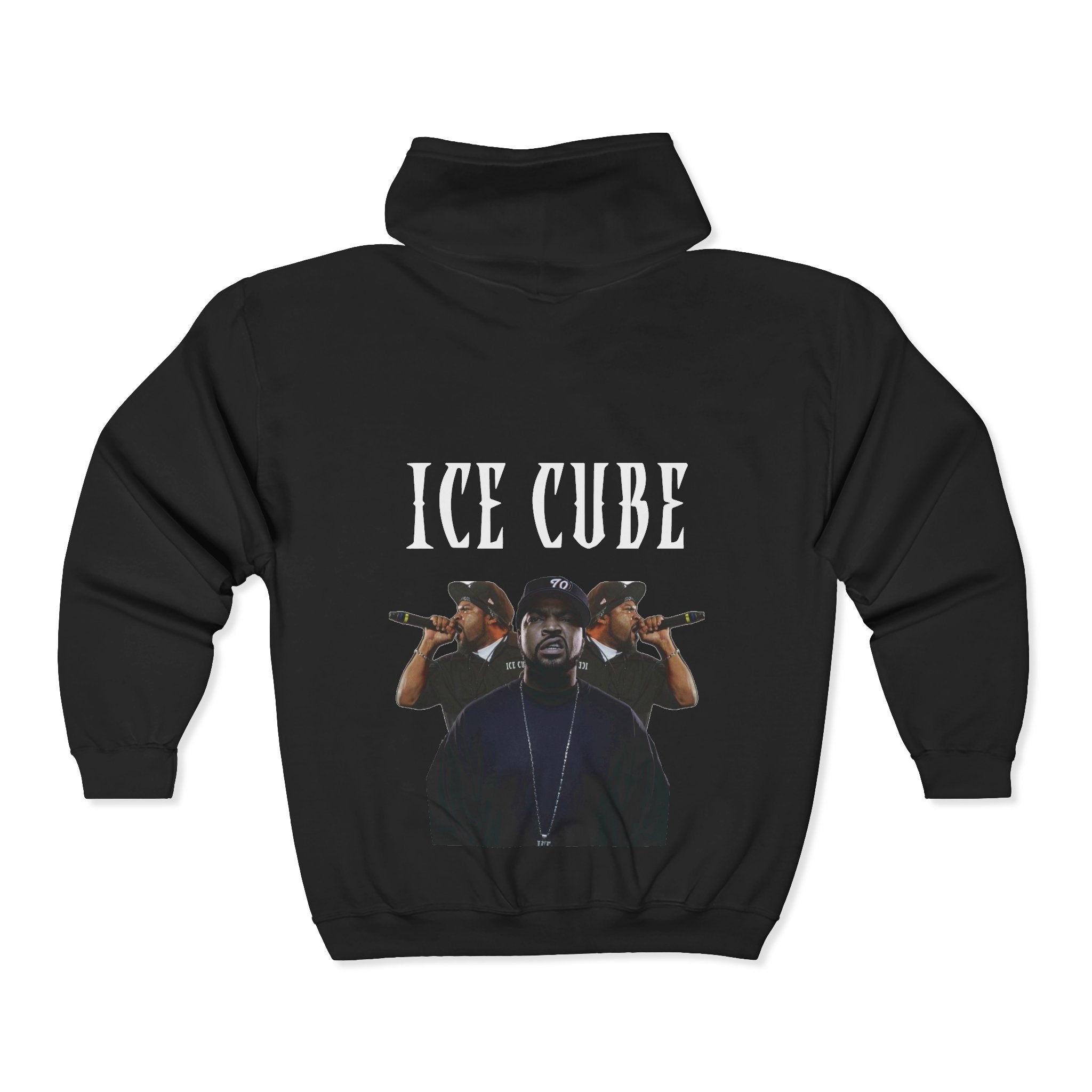 Ice Cube Graphic Zip Hoodie — "Ice Cube" Full-Zip Sweatshirt