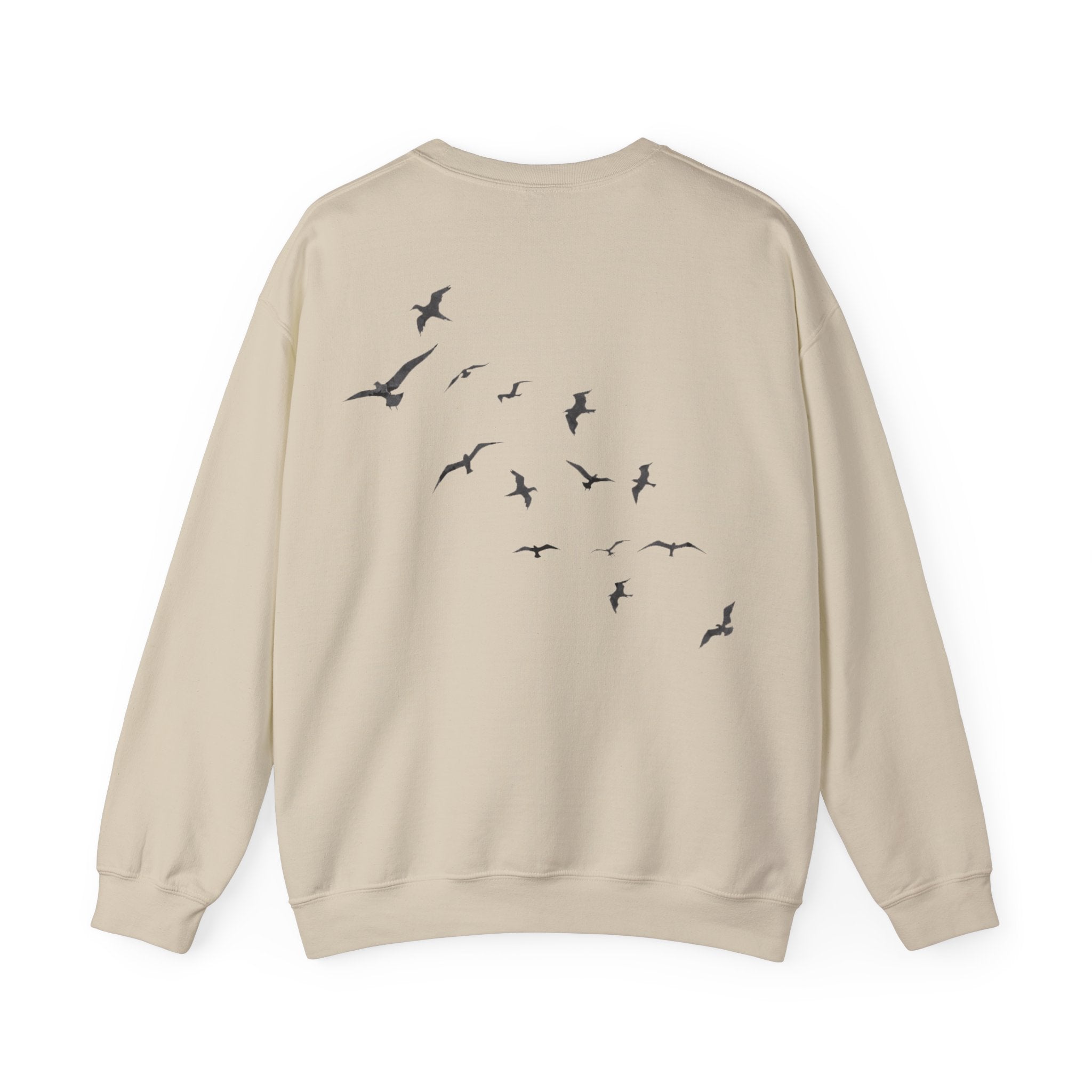 Birds Back-Print Crewneck Sweatshirt