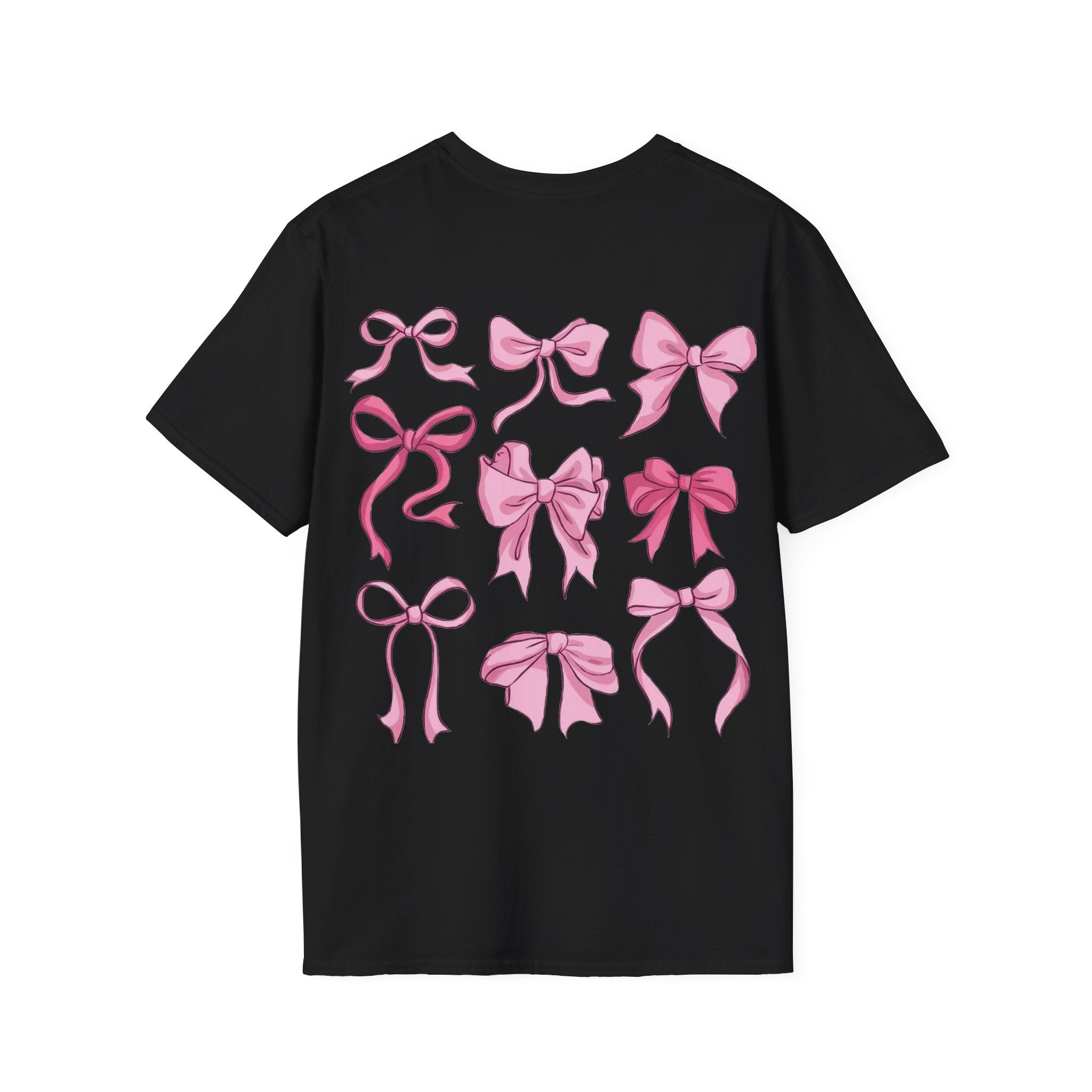 Pink Bow T-Shirt — Cute Feminine Graphic Tee