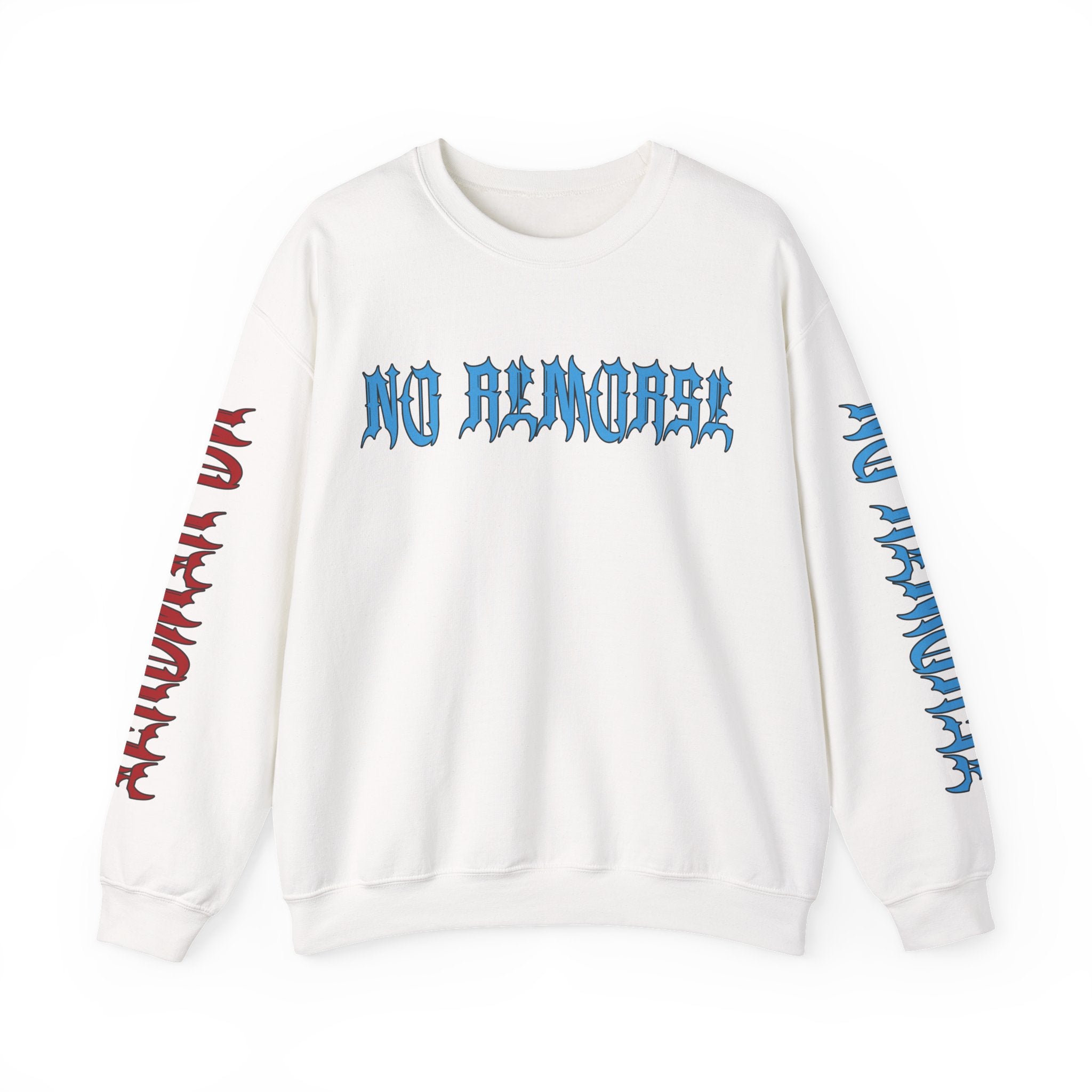 "No Remorse" Crewneck Sweatshirt — Bold Statement Pullover