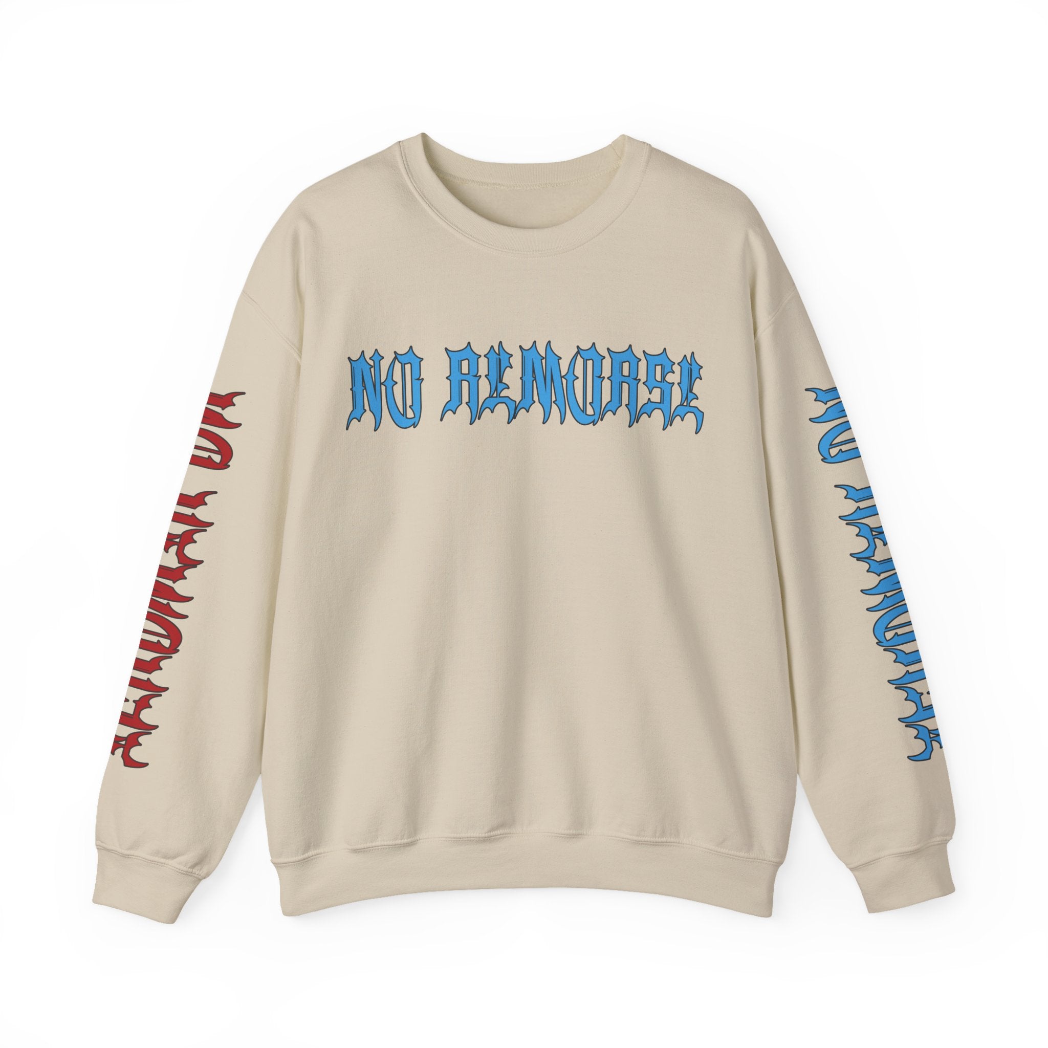 "No Remorse" Crewneck Sweatshirt — Bold Statement Pullover