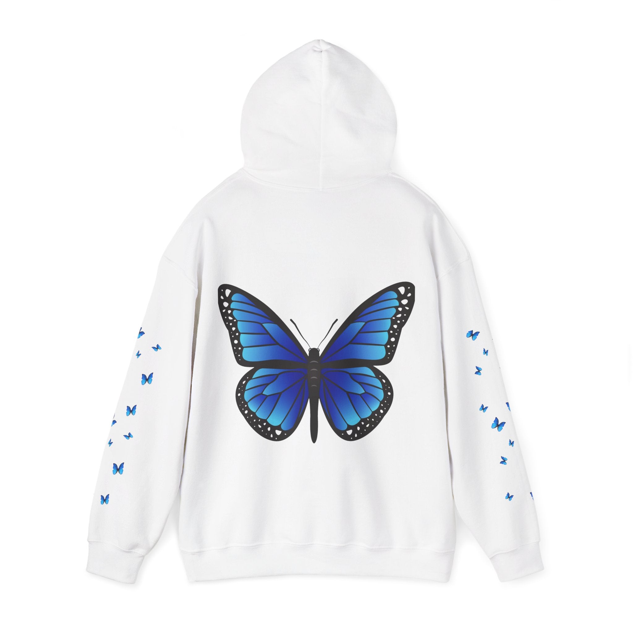 Blue Butterfly Hoodie – Blue Butterflies Graphic Sweatshirt