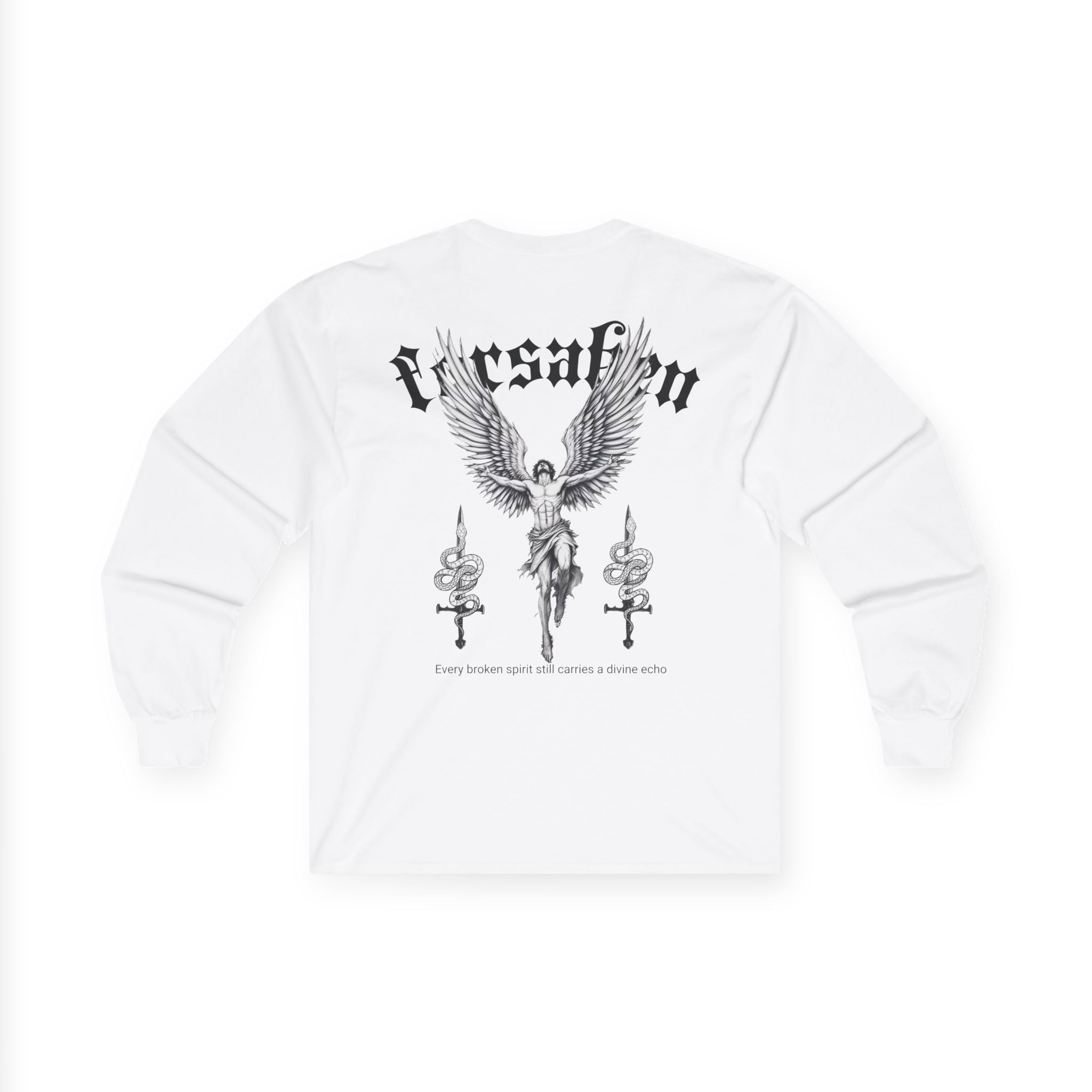 Forsaken Angel Long Sleeve Tee — Gothic Angel Graphic Shirt